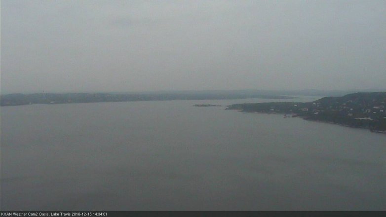 Lake Travis webcam, December 15, 2016 2:00 PM CT