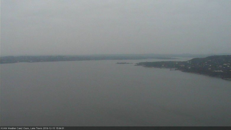 Lake Travis webcam, December 15, 2016 2:35 PM CT