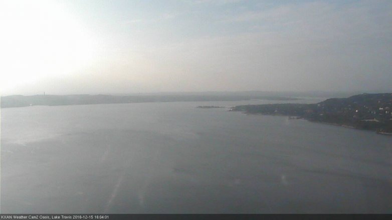 Lake Travis webcam, December 15, 2016 3:35 PM CT