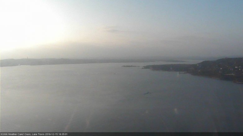 Lake Travis webcam, December 15, 2016 3:40 PM CT