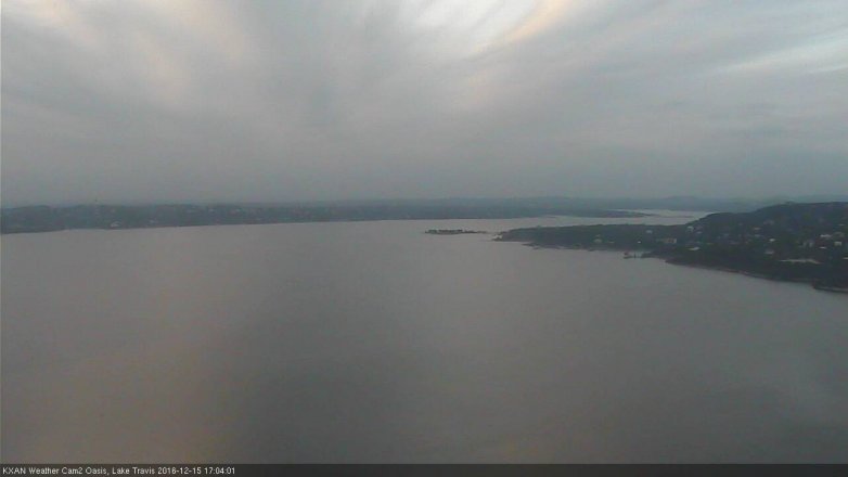 Lake Travis webcam, December 15, 2016 4:15 PM CT