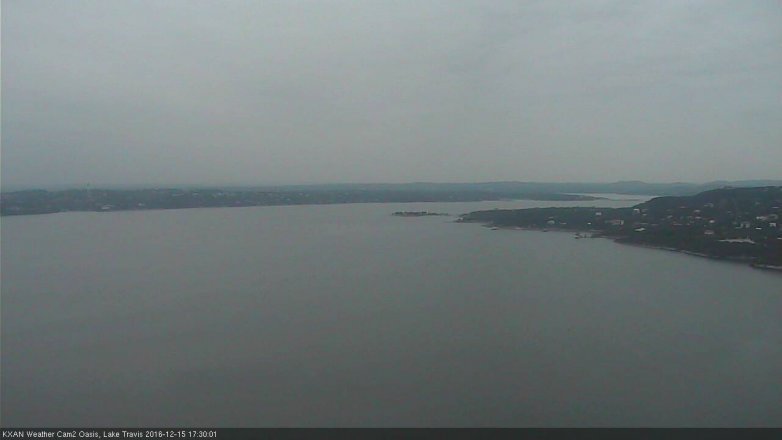 Lake Travis webcam, December 15, 2016 4:40 PM CT