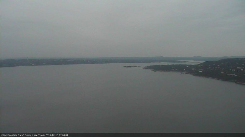 Lake Travis webcam, December 15, 2016 4:45 PM CT