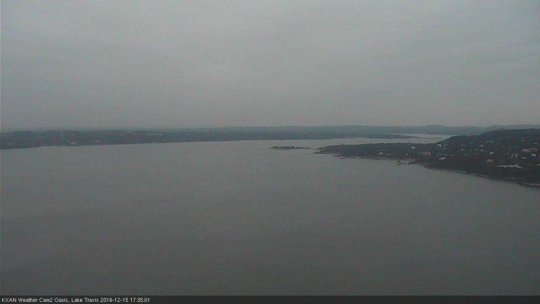Lake Travis webcam, December 15, 2016 5:05 PM CT