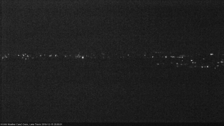 Lake Travis webcam, December 15, 2016 7:30 PM CT