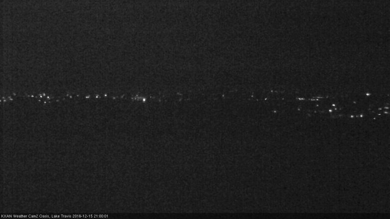 Lake Travis webcam, December 15, 2016 8:05 PM CT