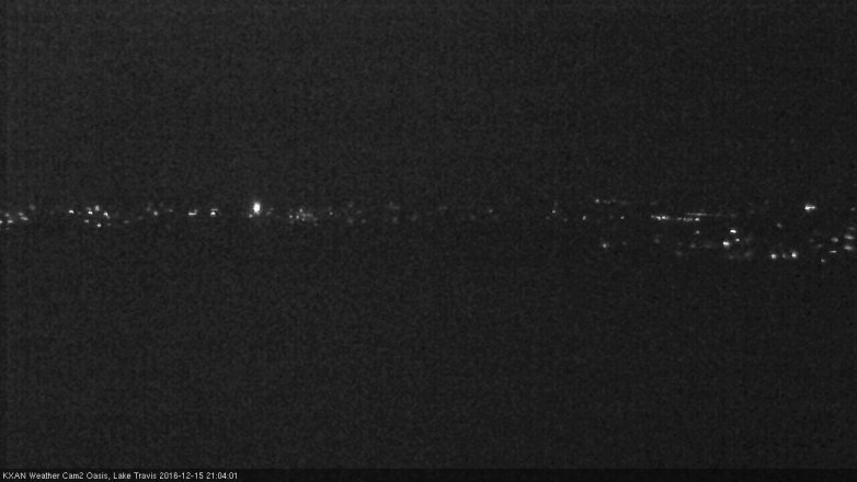 Lake Travis webcam, December 15, 2016 8:30 PM CT