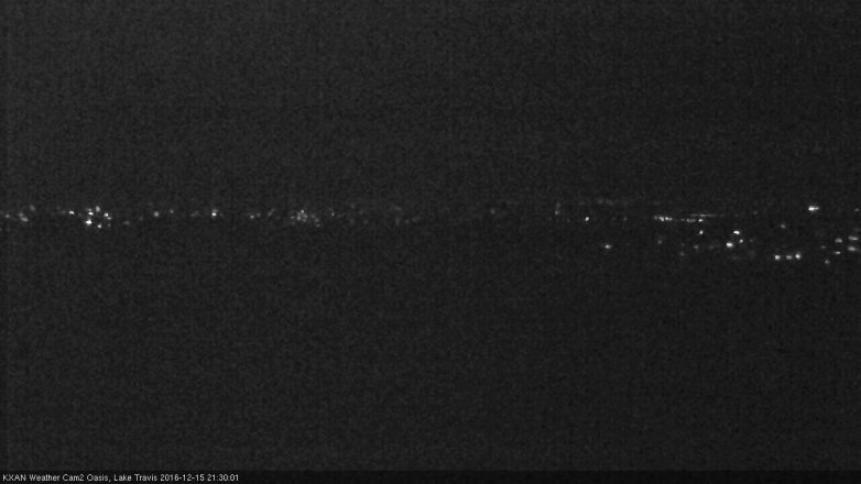Lake Travis webcam, December 15, 2016 9:00 PM CT