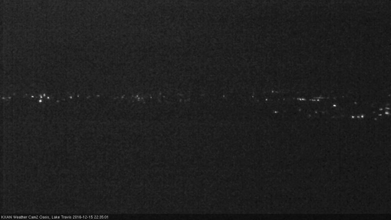 Lake Travis webcam, December 15, 2016 9:50 PM CT