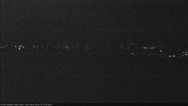 Lake Travis webcam, December 15, 2016 9:55 PM CT