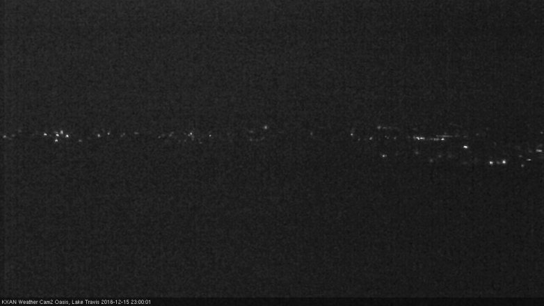 Lake Travis webcam, December 15, 2016 10:05 PM CT