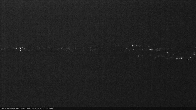 Lake Travis webcam, December 15, 2016 10:45 PM CT