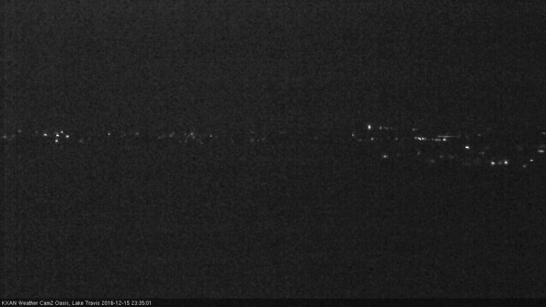 Lake Travis webcam, December 15, 2016 10:55 PM CT