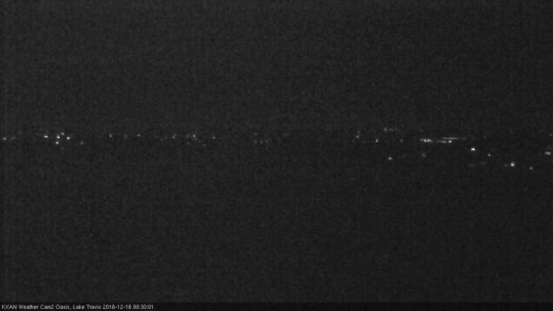 Lake Travis webcam, December 15, 2016 11:50 PM CT
