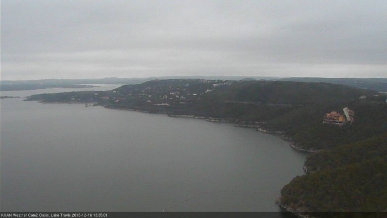 Lake Travis webcam, December 16, 2016 12:40 PM CT