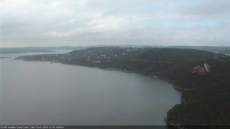 Lake Travis webcam, December 16, 2016 1:15 PM CT