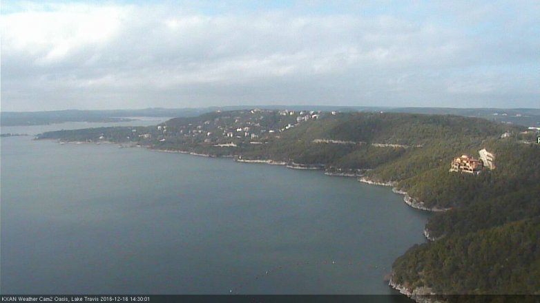 Lake Travis webcam, December 16, 2016 1:45 PM CT