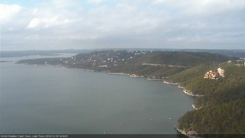 Lake Travis webcam, December 16, 2016 1:50 PM CT