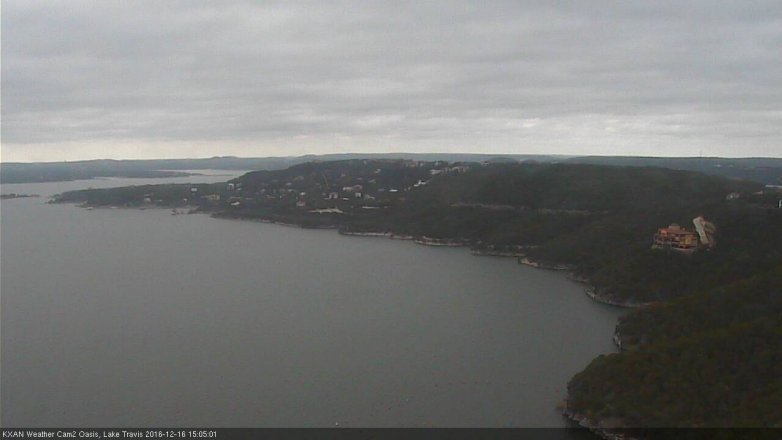 Lake Travis webcam, December 16, 2016 2:10 PM CT