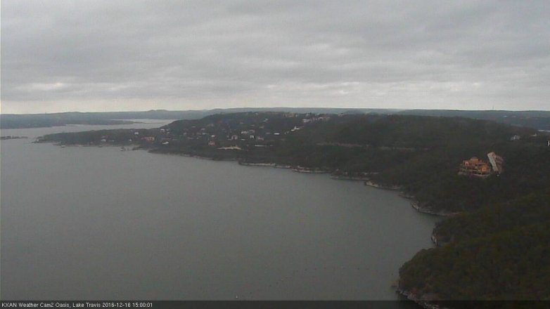 Lake Travis webcam, December 16, 2016 2:25 PM CT