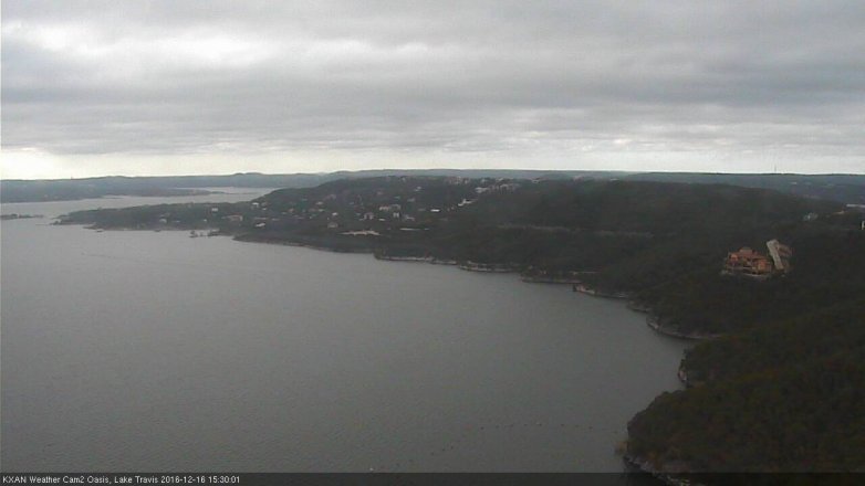 Lake Travis webcam, December 16, 2016 2:55 PM CT