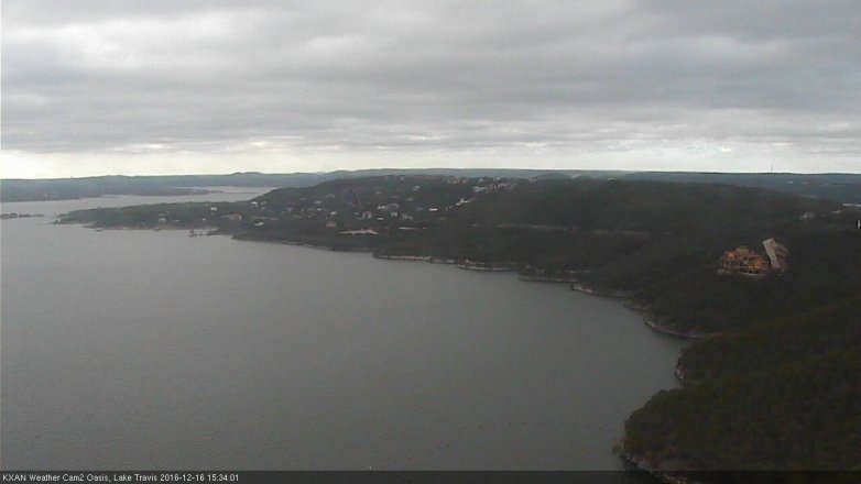 Lake Travis webcam, December 16, 2016 3:05 PM CT