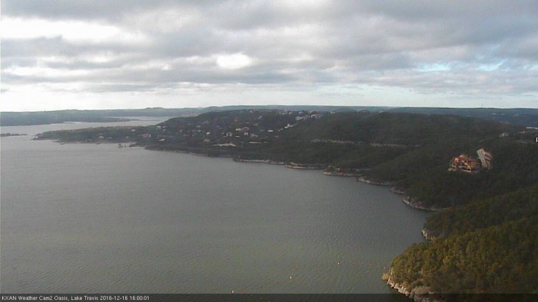 Lake Travis webcam, December 16, 2016 3:25 PM CT