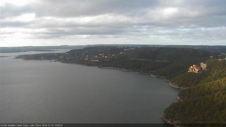 Lake Travis webcam, December 16, 2016 3:30 PM CT