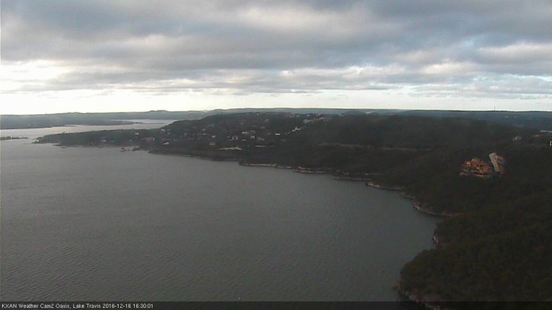 Lake Travis webcam, December 16, 2016 3:45 PM CT
