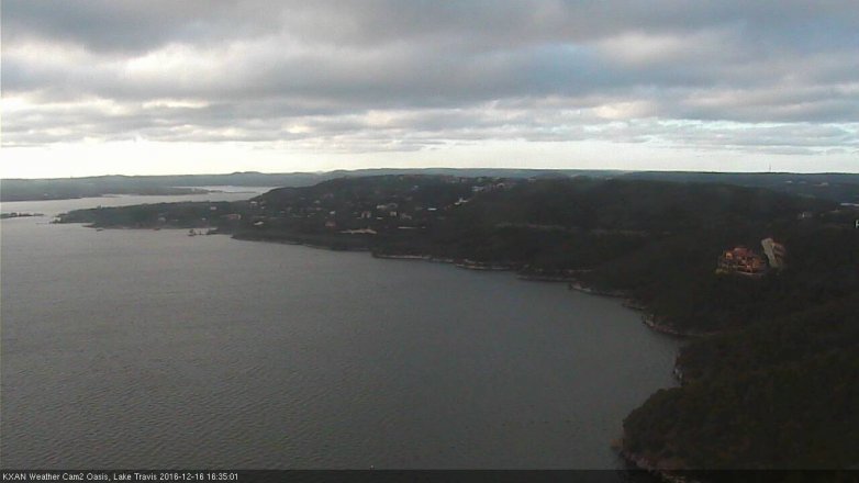 Lake Travis webcam, December 16, 2016 3:55 PM CT