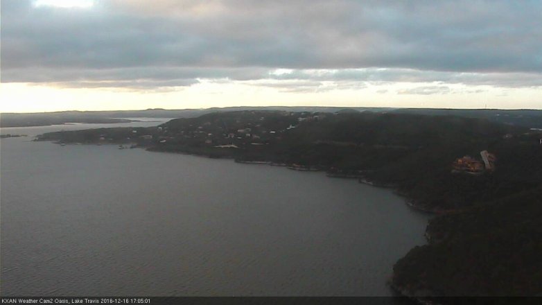 Lake Travis webcam, December 16, 2016 4:15 PM CT