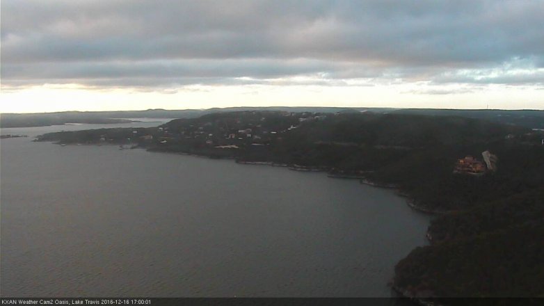 Lake Travis webcam, December 16, 2016 4:25 PM CT