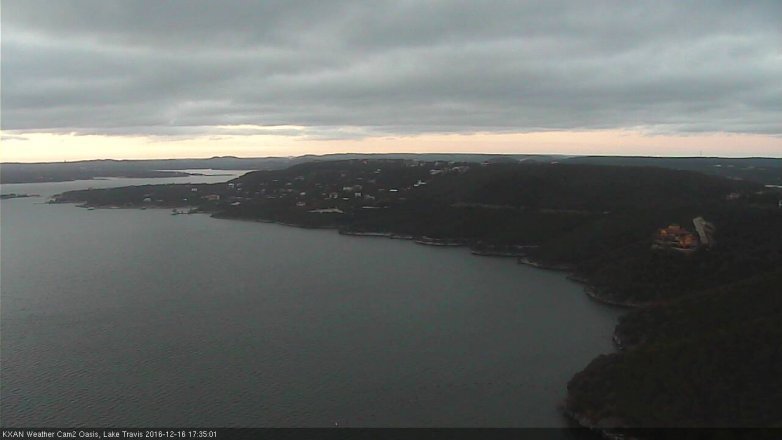 Lake Travis webcam, December 16, 2016 4:45 PM CT