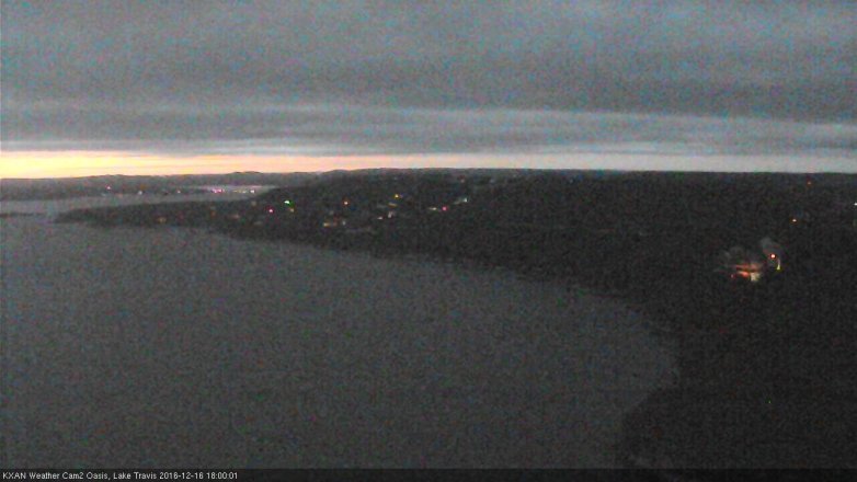 Lake Travis webcam, December 16, 2016 5:25 PM CT