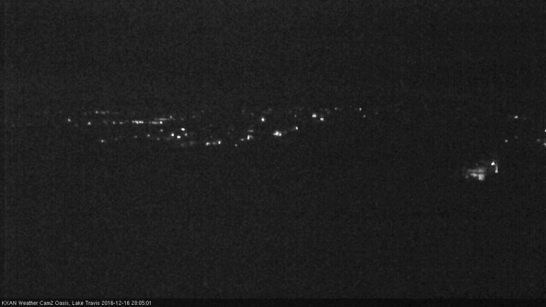 Lake Travis webcam, December 16, 2016 7:30 PM CT