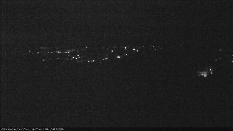 Lake Travis webcam, December 16, 2016 8:00 PM CT