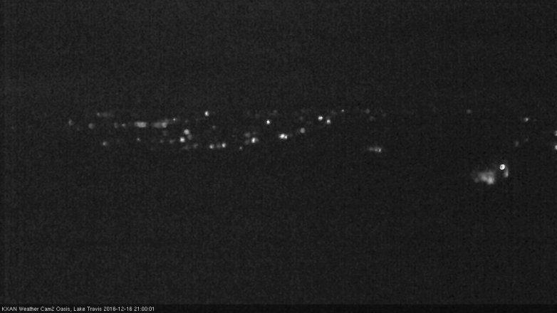 Lake Travis webcam, December 16, 2016 8:05 PM CT