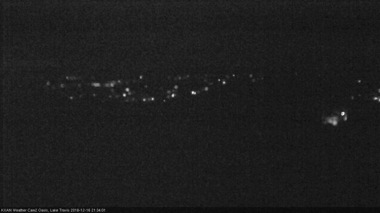 Lake Travis webcam, December 16, 2016 8:50 PM CT