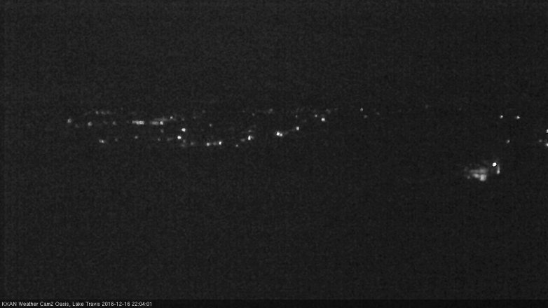 Lake Travis webcam, December 16, 2016 9:15 PM CT