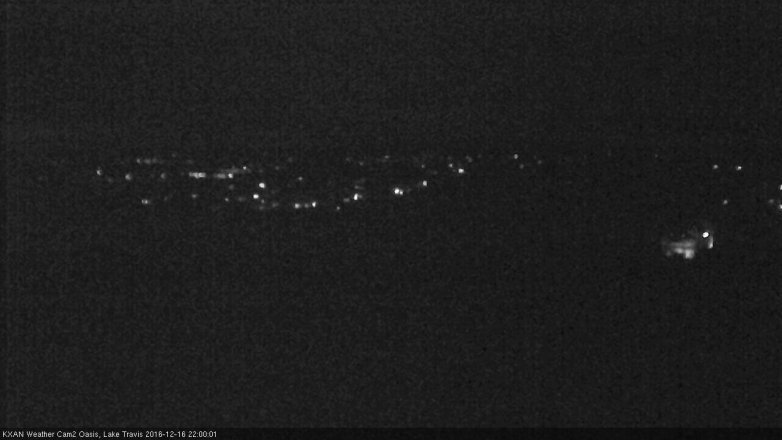 Lake Travis webcam, December 16, 2016 9:30 PM CT