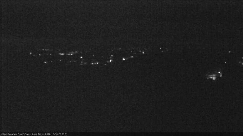 Lake Travis webcam, December 16, 2016 9:40 PM CT