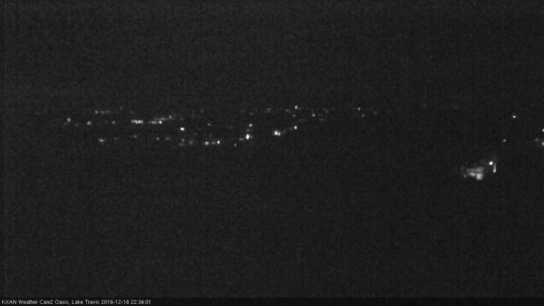Lake Travis webcam, December 16, 2016 9:45 PM CT