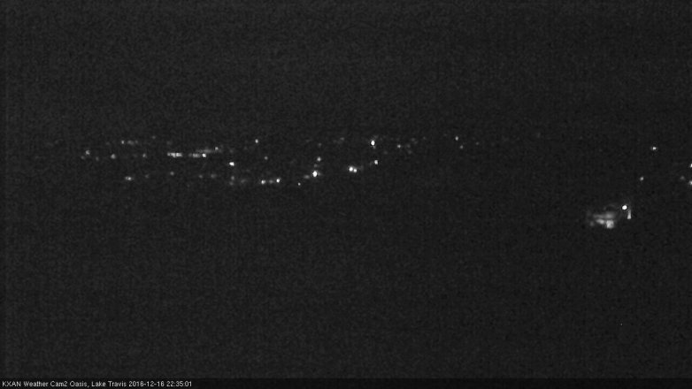 Lake Travis webcam, December 16, 2016 10:05 PM CT