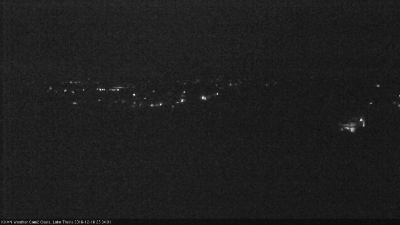 Lake Travis webcam, December 16, 2016 10:10 PM CT