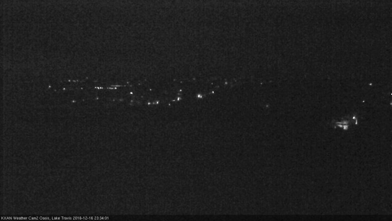 Lake Travis webcam, December 16, 2016 10:50 PM CT