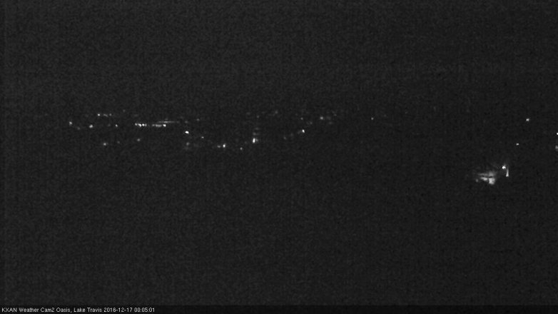 Lake Travis webcam, December 16, 2016 11:35 PM CT