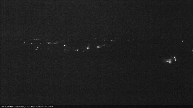 Lake Travis webcam, December 16, 2016 11:40 PM CT