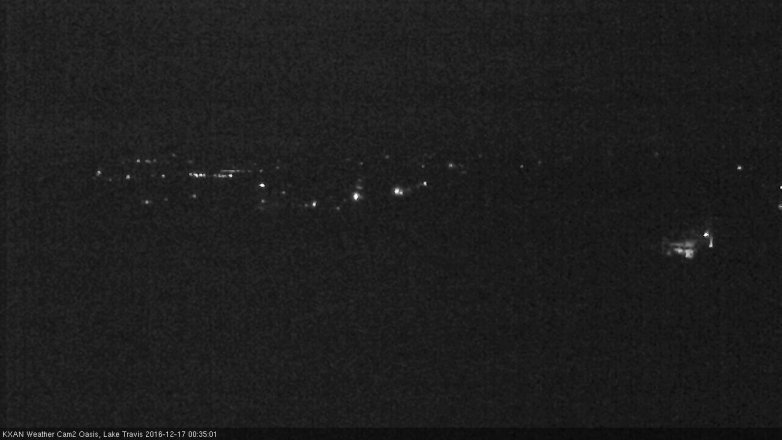 Lake Travis webcam, December 16, 2016 11:50 PM CT