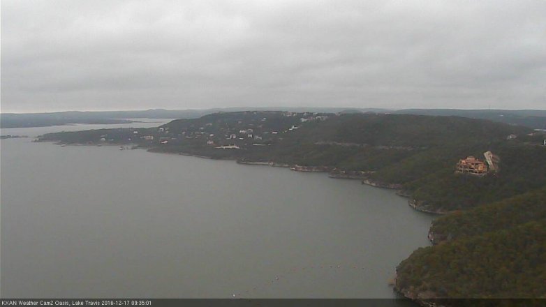 Lake Travis webcam, December 17, 2016 9:05 AM CT