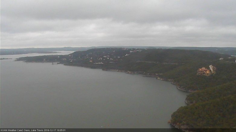 Lake Travis webcam, December 17, 2016 9:20 AM CT